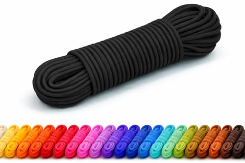 KBBB Gummikordel 1mm / 2mm / 2,5mm / 3mm / 4mm / 5mm Rundgummi Gummischnur elastisch Handwerk Lange 5m / 4m / 3m / 2m 32 Farben 580 Schwarz 3mm X 5m