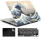 AMCJJ Compatibile con MacBook Air 15 pollici Caso 2024 2023 Rilascio M3 A3114 M2 A2941 Touch ID, Plastica Hard Shell Caso & Tastiera Cover & Screen Protector - Kanagawa Japan Wave