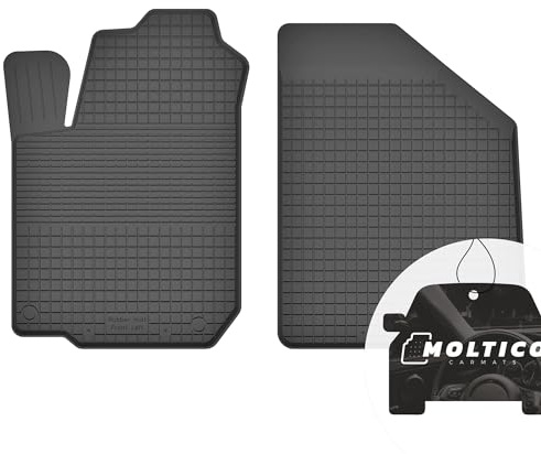 moto-MOLTICO Vorne Gummimatten Auto, 2-teiliges Set, Allwetter Gummi Fußmatten mit Rand, Antirutsch & Wasserfest Autoteppiche - passend für Citroen Berlingo II 2008-2018