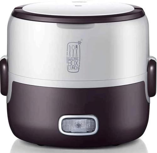 MAHWER Fiambrera eléctrica de Doble Capa Mejorada, Calentador de Alimentos de Calentamiento rápido de 200W, Calentador de Alimentos portátil a Prueba de Fugas for Coche y hogar Nuevo