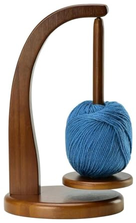 Wollabwickler, Wollhaspel Rotierender Magnetischer Wollknäuelhalter,Yarn Winder Garnrollenhalter wollabwickler Holz Wollhalter wollwickler für Häkel- und Strickzubehör-Geschenke (Retro-Farbe)