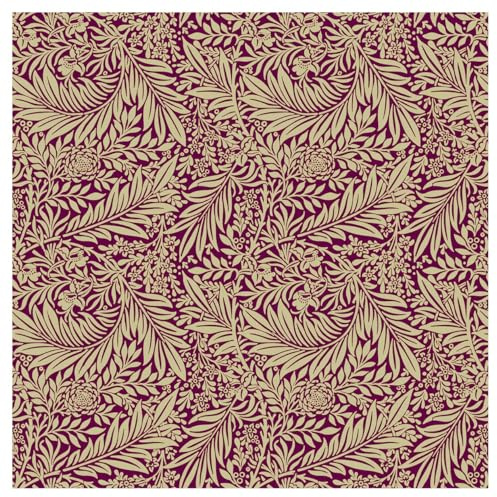 TheFabricTrade 100% Cotton Fabric Digital Printed Material William Morris Larkspur Damson Classic Design - Ideal for Arts & Crafts, Sewing, Quilting - 1 Metre (100cm x 140cm)