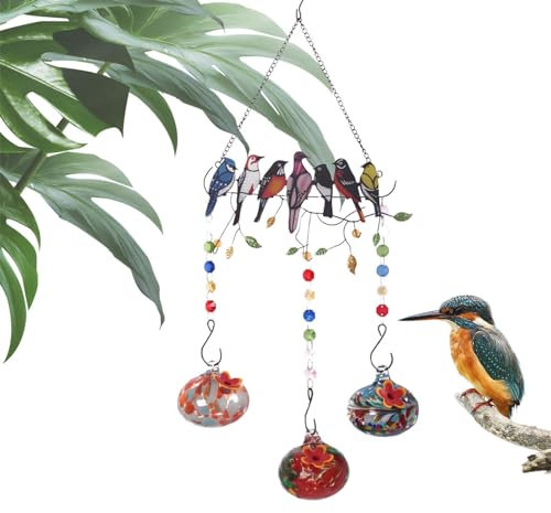 Wildvogel-Futterstation für den Außenbereich, Garten, Vogelfutterstation für den Außenbereich, Glas, Vogelfutterstation für , Hof, Terrasse, Rasen, Garten