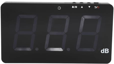 Schallpegelmesser, 9,6-Zoll-LCD-Display, Wandaufhängung, Geräuschmessung, Dezibelmessgerät mit Alarm für Zuhause, Fabrik, Büro