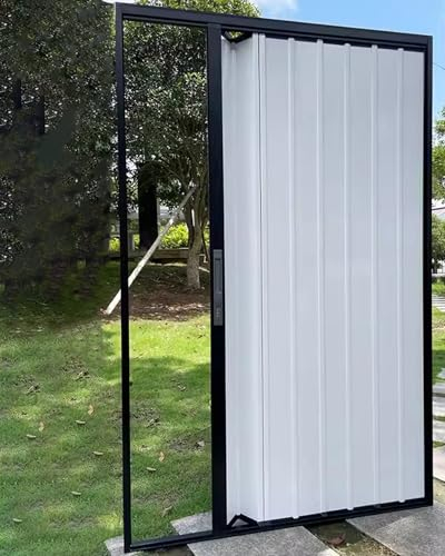Falttür Weiße Ziehharmonika-Falttüren Innen – 1450 Breit Optional, Schrank Küche Badezimmer Raumteiler Versenkbare Fliegengittertüren, Benutzerdefiniertes Format(30x80in(76x203cm))