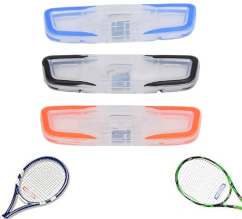 Brrnoo 3 Stück Tennisschläger-Dämpfer, Vibrationsdämpfer Tennis, Langer Streifen, Langlebig, Weiche Tennisschläger-Stoßdämpfer Zur Reduzierung von Vibrationen, Tennis-Vibrationsdämpfer, Weicher