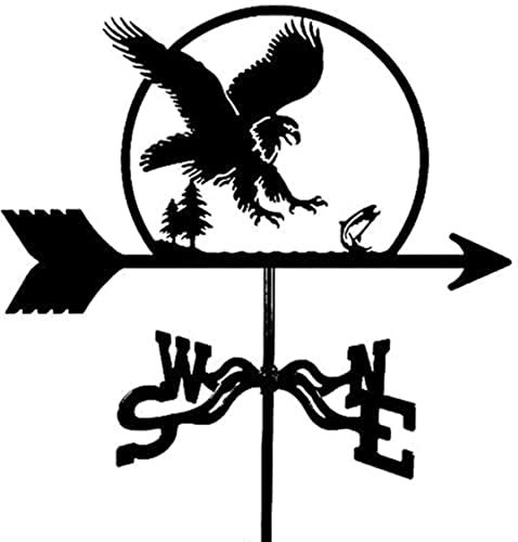 Wetterfahne Wetterfahnen-Ornament, Gartenstecker, Wetterfahne, Windrichtungsanzeiger, professionelles Messwerkzeug für den Außenbereich, Garten, Hof, Windfahne, Wetterhahn, einfach zu montieren (Adle