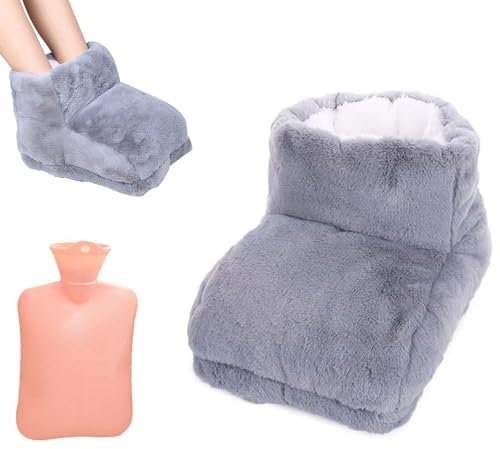 Dhqkqg Scaldapiedi senza corrente, Scaldapiedi Non Elettrico,1L Scaldapiedi, Scaldapiedi Peluche,Scalda Piedi Non Elettric,Cuscinetto Riscaldante per piedi per Donna Maschio,Ipertermia,Fodera Lavabile