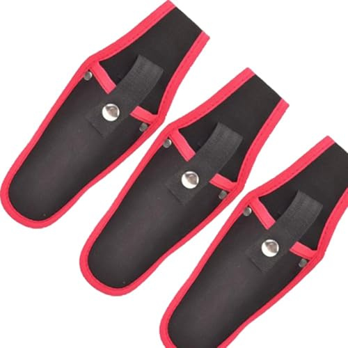 3 Fundas para Tijeras De Podar, Soporte De Lona para Podadoras De Jardín con Cinturón, Bolsa Multiusos para Tijeras De Jardín, Funda para Tijeras De Podar Portátiles De 6 X 25 Cm