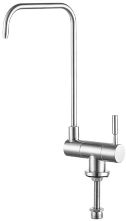 Küchenarmatur aus Edelstahl mit gefiltertem Wasser, Drehgelenk, einzelner kaltgebürsteter Wasserhahn