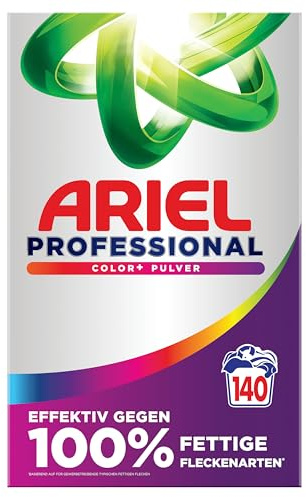 Ariel Professional Waschpulver Waschmittel Color+, bekämpft alle Arten von Fettflecken, für den professionellen Gebrauch