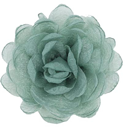Kabelife 10CM Süß Blumen Brosche, Ansteckblume, Blume Haarspange, Haarclip Blume, Rosen Haarnadeln Haarschmuck für Mädchen Frauen Party Strand Hochzeit (Dunkelgrün)