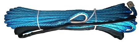Câble Uhmwpe de Corde de treuil synthétique Gris de 3/8 X 100' for ATV UTV SUV 4X4 (Orange, Jaune, Bleu, Gris)(Blauw)