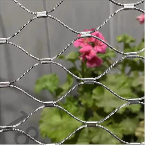 Rete a corda flessibile in acciaio inox Rete di recinzione in acciaio inossidabile, resistente, con connessioni a scatto, fori for rete di recinzione intrecciata flessibile for giardino agricolo Rete