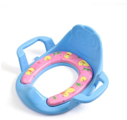 JUMPLAWN 4 Stück Pvc Kinder Toilettentrainer Ring mit Weichem Sitzkissen und Rutschfestem Design Komfortabler Kinder Toilettensitz für Babys zur Zufällige Farbe