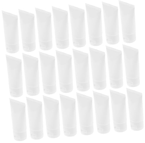 Healeved 50 Pezzi Bottiglie Viaggio Ricaricabili per Lozione e Detergente Tubetti Morbidi in Plastica per Cosmetici Contenitori Compatti e Sicuri per Skincare