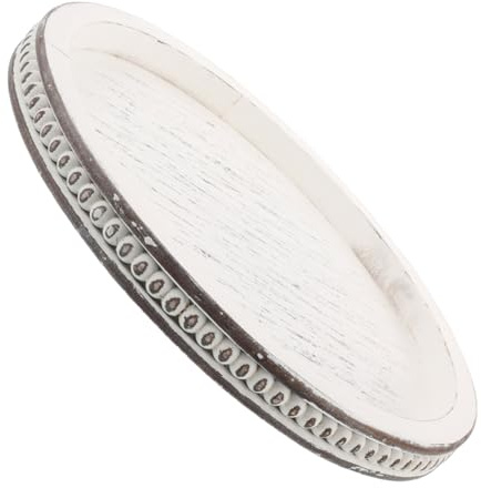 Alipis Plateau Décoratif Rond Vintage Vieilli Plateau Organiseur Multifonction pour Bijoux et Bougies Décor Élégant pour Table Basse et Centre de Table