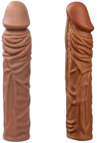 BFLaiCai Weich Silikon Pennis Extender Sleeve Realistische Große Penis Vergrößerer Verzögerung Penishülle Kondom Erotik Sex Spielzeug Für Männer Homosexuell Dildo Hülle