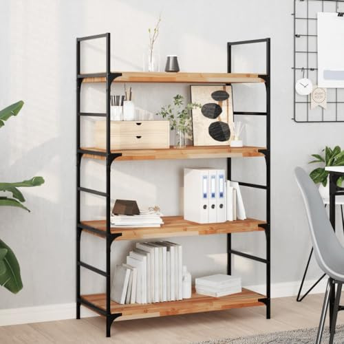 Owoxanthellate Wandregal 80x40x4 cm Akazie Holz Ölbehandelt schwebendes Regal Massivholz robust & platzsparend mit modernem Design für Wohnzimmer Küche Bad