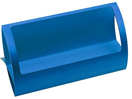 KBOLAE Snygg aluminiumlegering skrivbord Q form visitkortshållare för mässor blå