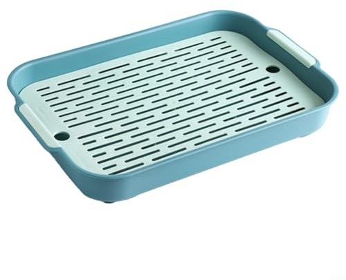 NINMORTH Große Kaninchentoilette mit abnehmbarem Netz, Kleintiertoilette für Haustier-Toiletten-Training für Kaninchen, Meerschweinchen, Katze, (B)