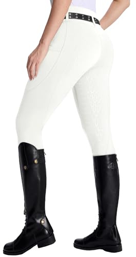 DMVOD Women's Horse Riding Pants Active Silicon Grip Full Seat Breeches for Women Equestrian Pants