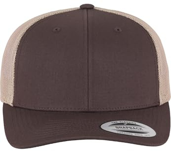 Flexfit Unisex baseballkeps, ogenomskinlig, brn/khaki, one size