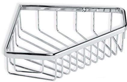 Tatay Estantería Ducha Esquina Latón | Incluye Tornillos | Soporta 5 kg | Compatible Sistema Sin Taladro (Quick Fix) | Resiste Humedad | Moderno | Fácil Drenaje | 17 x 4,5 x 17 cm - Modelo Krom