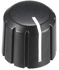 sourcing map 30Stk.6mm Eingelegen Achse 15x13,5mm Plastik Potentiometer Dreh Knopf Schwarz Weiß de