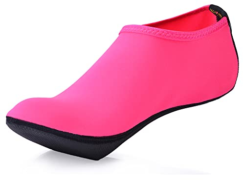 JACKSHIBO Schwimmschuhe Damen Barfussschuhe Barfußschuhe Herren Badeschuhe Wasserschuhe Strandschuhe Surfschuhe Aquaschuhe. Rose3 39/40 EU L