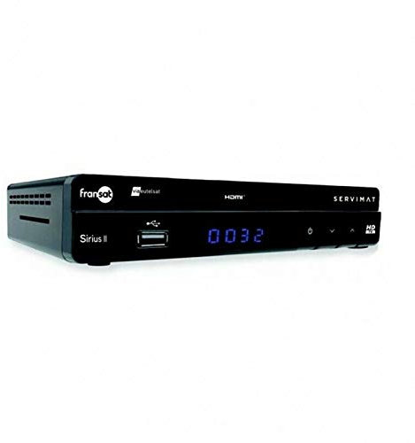 Demodulatore Decodificatore Sirius HD Servimat Demodulatore satellitare + scheda francese + uscita IR + cavo HDMI + cavo 12 V
