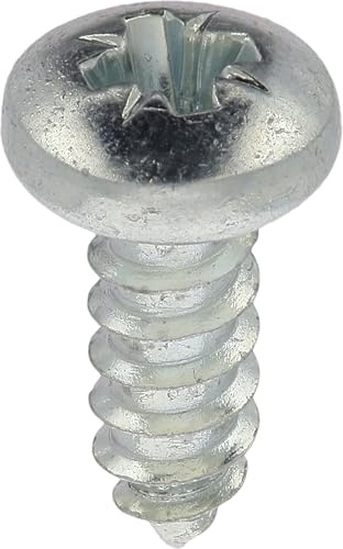 Restagraf - Vis à Tôle - Tête Cylindrique Bombée Pozidrive - Acier Zingué Blanc - Standard DIN 7981 - Fixation Carrosserie - Réf. 626 - Sachet de 40