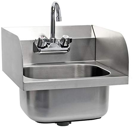 XPOtool Lavello professionale quadrato acciaio inox Lavamani per ristorante bar