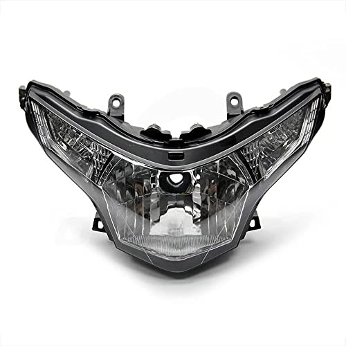 Motorcycle Front Headlight Headlamp Assembly Compatible for Honda CBR250R 2008 2009 2010 2011 2012 2013 Motorbike Headlight Front Head Lamp (Clear)