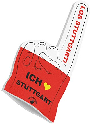HIGH FIVE FINGERS My City Fahne Flagge Schaumstoff Hand für Fussball, Handball, Leichtathletik | Fanartikel für Spiele, Stadion und Events | One Size | 40 x 20 x 2,5 cm
