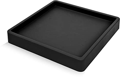 Prime Garden® CONCAVE Square/Round Platform Pflanzenroller Witterungsbeständig Untersetzer mit Rollen Transporthilfe für Pflanzen Blumenroller (45 x 45 cm, Anthrazit)