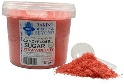 Baking Beauty and Beyond Premium Candy Floss Sugar 800g - Strawberry Flavour