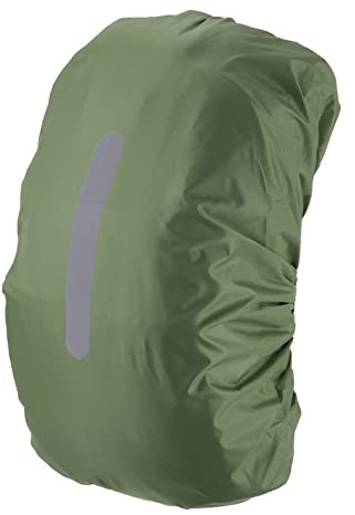 PATIKIL 40-50L Waterproof Backpack Rain Cover, Non-Slip Backpack Cover with Vertical Reflective Strap Stay Dry for Hiking, Camping, Hunting, M, Olive