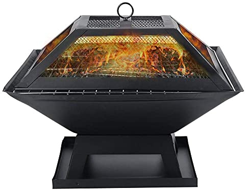 ZAANU Feuerstelle im Freien – multifunktionaler Hinterhof-Terrassen-Gartenofen, flammhemmender Grillkamin