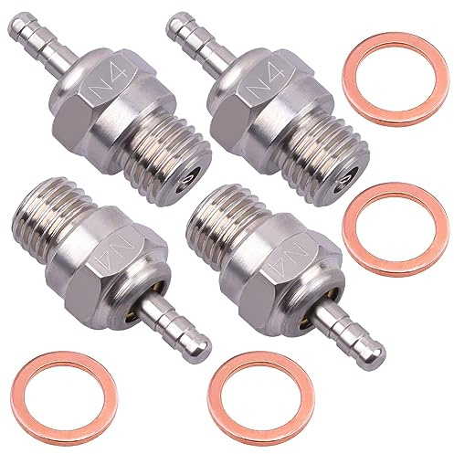 CrazyHobby N4#4 NO.4 Glow Plug 70117 Medium Hot Spark Nitro Engine Parts for Traxxas HPI HSP Kyosho Redcat 1/8 1/10 RC Car Truck Buggy Replace OS 8 (4PCS)