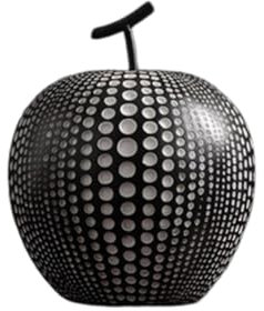 Abaodam Nordic Style Harz Apfel Ornament Moderne Kreative Dekoration Für Weihnachten Und Geburtstage Für Zuhause Und Büro Schwarz Hoch