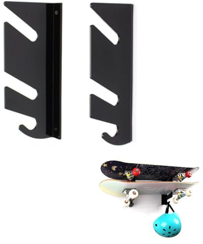 YGMXZL 2 Stück Skateboard wandhalterung Display Rack,Acryl Skateboard Halterung für Skateboard Deck Display und Lagerung,für Skateboard,Longboard,Skier,Nowboards (2 Boards)