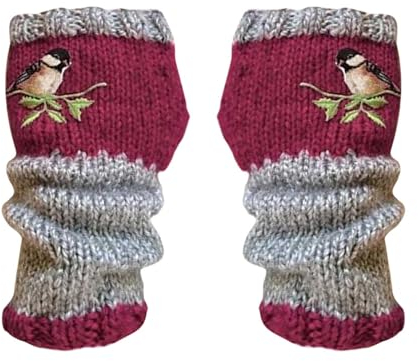 Halb Fingerhandschuhe Damen Schwarz Fingerlose gestrickte Cosplay Arm Einheitsgröße Gestrickt Handgelenk Winter Warm Frauen Fingerlosen halten Frauen