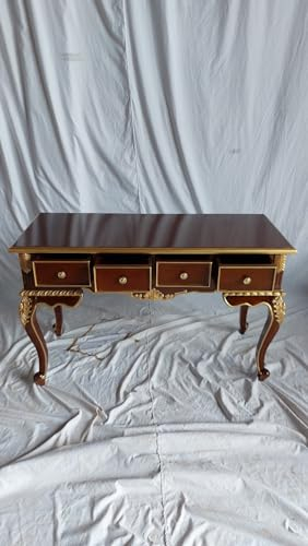 Sekreterare barock Louis Seize renässans rokoko färg: Valnöt med guld skrivbord toalettbord längd 120 x höjd 175 x bredd 49 cm nr 11
