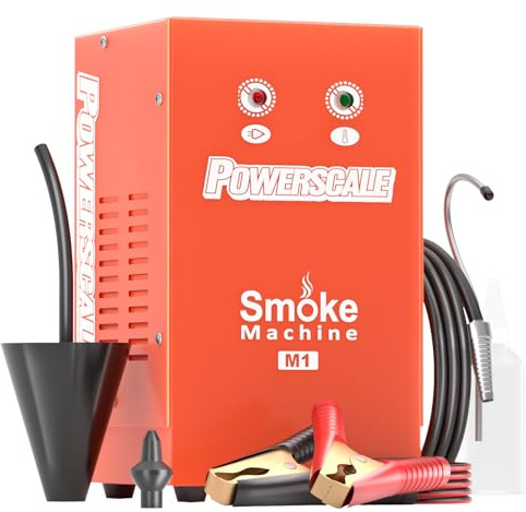 Powerscale M1 Détecteur de fuite pour machine à fumer automobile avec pompe à air intégrée, testeur de fuite de machine à fumée EVAP, 12 V, testeur de fuite de vide et de carburant pour tous les