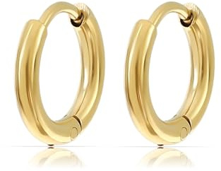 Made by Nami Kleine Creolen Damen Ohrringe Silber aus Edelstahl Wasserfester Schmuck Geschenk Mama