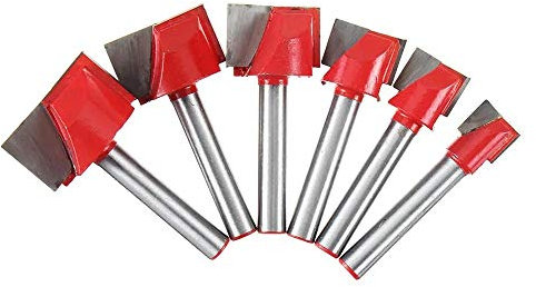 Fasenfräswerkzeug, Holzbearbeitungswerkzeuge, 6 Stück, 10/13/16/20/22/25 mm, Oberflächenhobeln, Bodenreinigung, Holzfräsen, CNC-Fräser, Fräser-Bit-Set