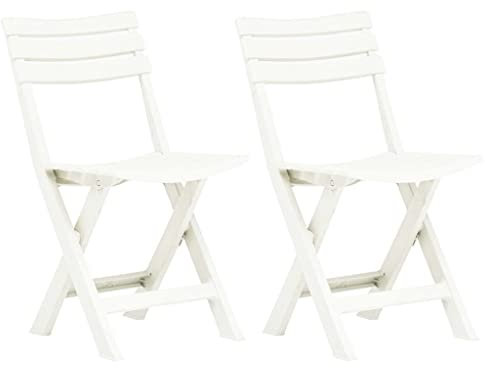AJSEOYBS Gartenmöbel,Terrassenstühle,Atmungsaktive Gartenmöbel,Klappbare Gartenstühle 2 STK. Kunststoff Weiß,Comfy Lounge Chair, Outdoor Möbelfür Rasen, Garten, Balkon im Freien usw