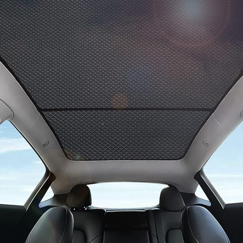 LYHH Protection Solaire pour Toit ouvrant de Voiture Protection UV pour fenêtre pour Toit en Verre Pliable Protection Solaire pour vitres Avant et arrière, pour modèle 3 2021 2022 2023 2024