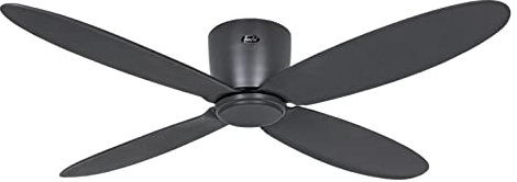 CasaFan ECO PLANO II 132 WiFi Deckenventilator, Leiser Ventilator mit extraflachem DC-Motor, 6 Geschwindigkeiten mit Fernbedienung, inkl. Timer & App-Steuerung, Deckenlüfter für Räume bis 22 qm